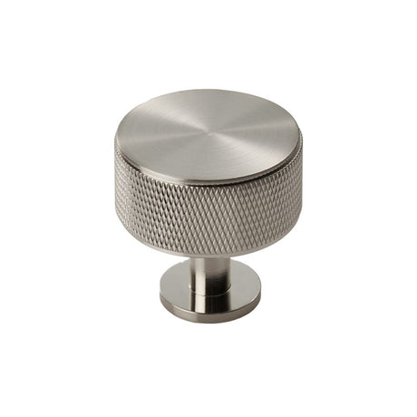 This is an image of a Carlisle Brass - Knurled Radio Knob - Satin Nickel that is availble to order from Trade Door Handles in Kendal.