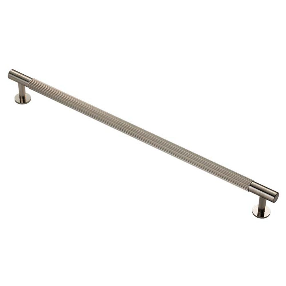 This is an image of a Carlisle Brass - Lines Pull Handle 320mm c/c - Satin Nickel that is availble to order from Trade Door Handles in Kendal.