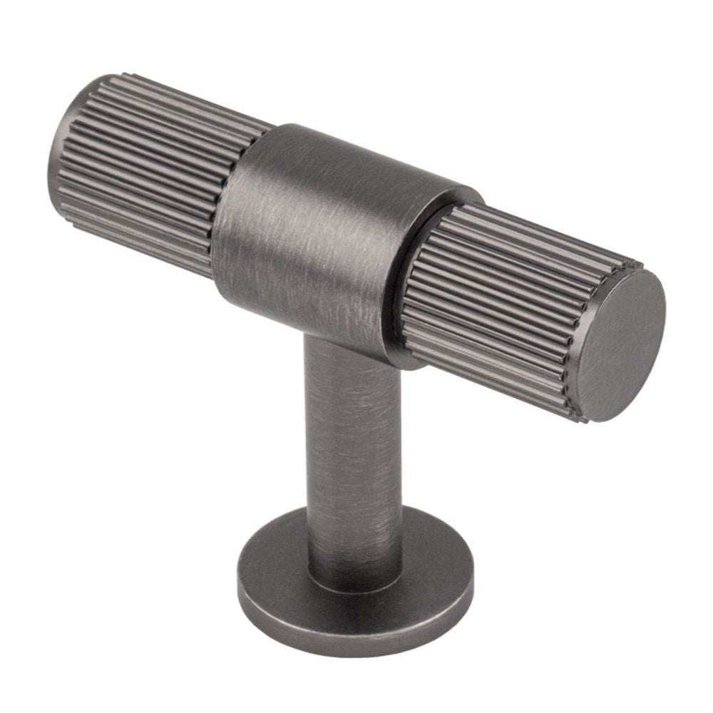 This is an image of a Carlisle Brass - Lines T-bar knob that is availble to order from Trade Door Handles in Kendal.