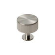 This is an image of a Carlisle Brass - Lines Radio Knob - Satin Nickel that is availble to order from Trade Door Handles in Kendal.