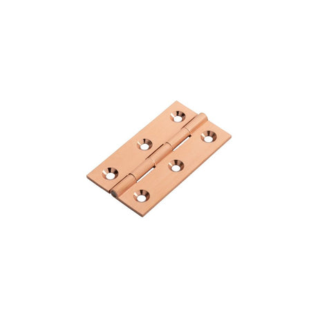 This is an image of a FTD - 64 x 35mm Cabinet Hinge - Satin Copper that is availble to order from Trade Door Handles in Kendal.