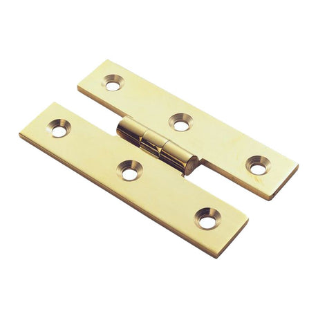 This is an image of a FTD - H Pattern Hinge - Polished Brass that is availble to order from Trade Door Handles in Kendal.