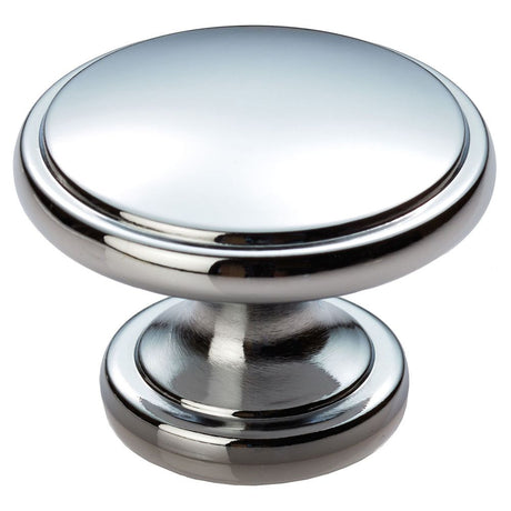 This is an image of a FTD - Oxford Knob 38mm - Polished Chrome that is availble to order from Trade Door Handles in Kendal.