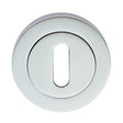 This is an image of a Carlisle Brass - Standard Profile Escutcheon - Polished Chrome that is availble to order from Trade Door Handles in Kendal.