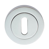 This is an image of a Carlisle Brass - Standard Profile Escutcheon - Polished Chrome that is availble to order from Trade Door Handles in Kendal.