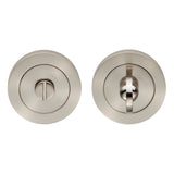 This is an image of a Carlisle Brass - Thumb Turn & Release - Satin Nickel that is availble to order from Trade Door Handles in Kendal.