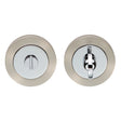 This is an image of a Carlisle Brass - Thumb Turn & Release - Satin Nickel / Polished Chrome that is availble to order from Trade Door Handles in Kendal.