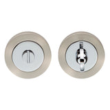 This is an image of a Carlisle Brass - Thumb Turn & Release - Satin Nickel / Polished Chrome that is availble to order from Trade Door Handles in Kendal.