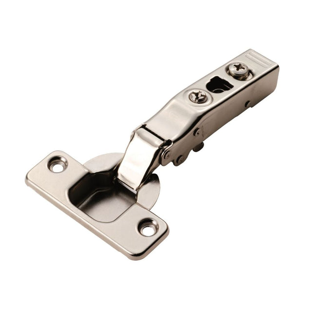 This is an image of a Carlisle Brass - Full Overlay Soft Close Hinges - Nickel Plate that is availble to order from Trade Door Handles in Kendal.