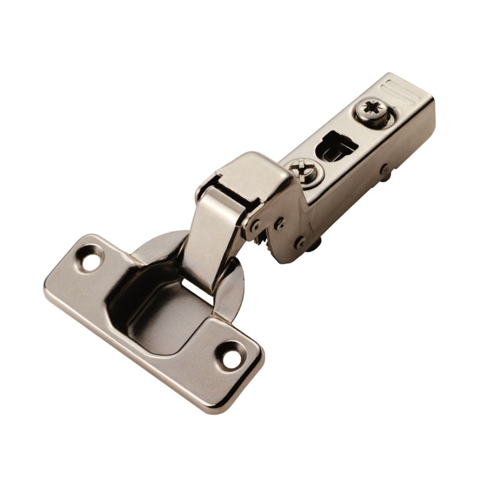 This is an image of a Carlisle Brass - Inset Soft Close Hinges - Nickel Plate that is availble to order from Trade Door Handles in Kendal.