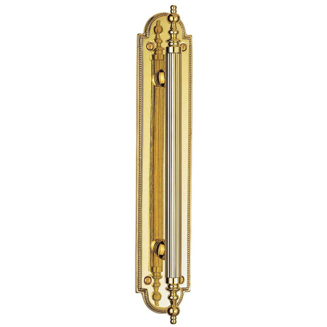 This is an image of a Carlisle Brass - Chesham Pull Handle - Polished Brass that is availble to order from Trade Door Handles in Kendal.