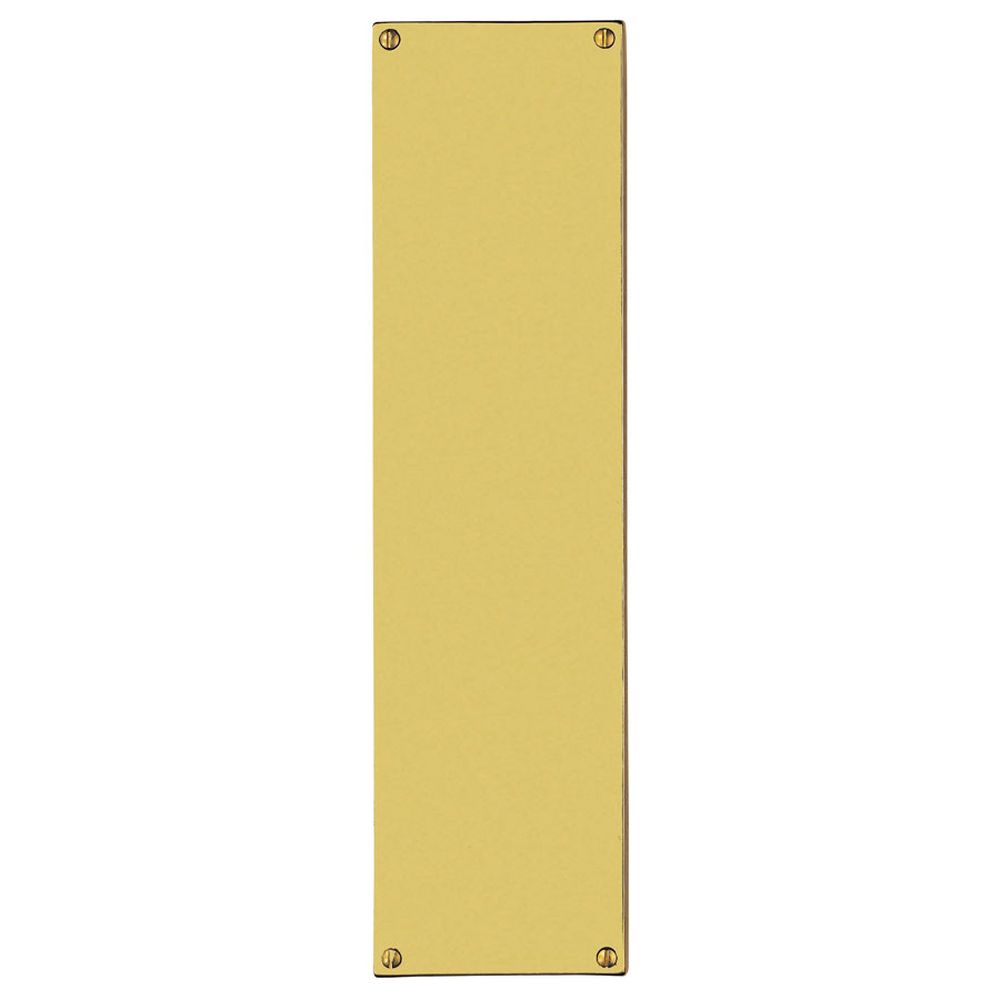 This is an image of a Carlisle Brass - Finger Plate Flat Sheet - Polished Brass that is availble to order from Trade Door Handles in Kendal.