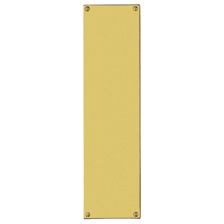 This is an image of a Carlisle Brass - Finger Plate Flat Sheet - Polished Brass that is availble to order from Trade Door Handles in Kendal.