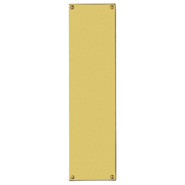 This is an image of a Carlisle Brass - Finger Plate Flat Sheet - Polished Brass that is availble to order from Trade Door Handles in Kendal.