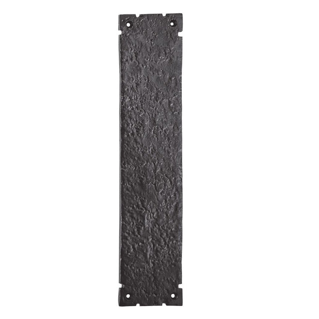 This is an image of a Ludlow - Finger Plate - Black Antique that is availble to order from Trade Door Handles in Kendal.