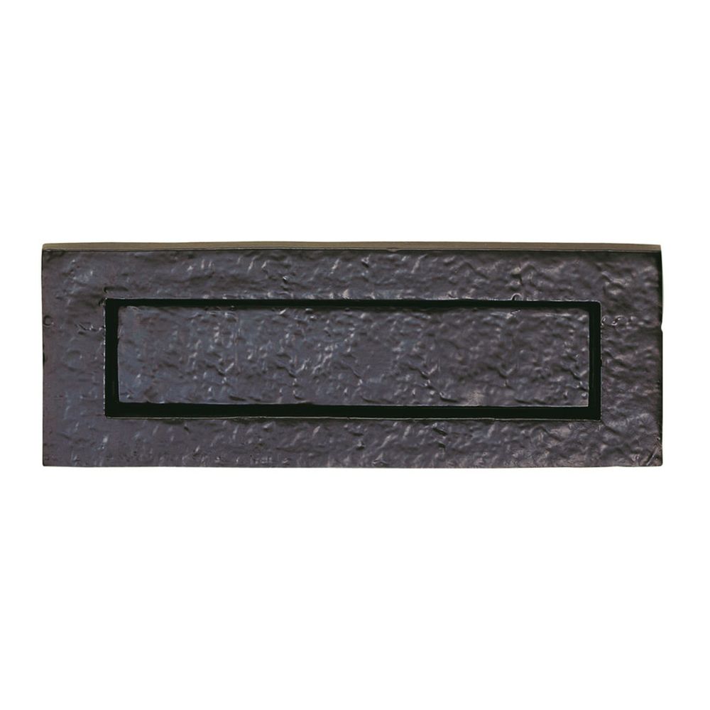 This is an image of a Ludlow - Traditional Letter Plate - Black Antique that is availble to order from Trade Door Handles in Kendal.