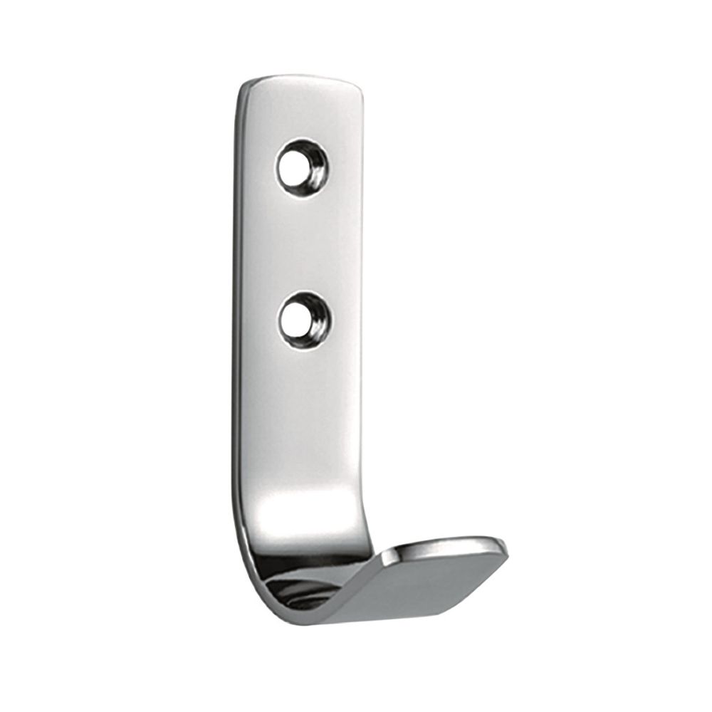 This is an image of a Eurospec - Flat Coat Hook - Satin Stainless Steel that is availble to order from Trade Door Handles in Kendal.