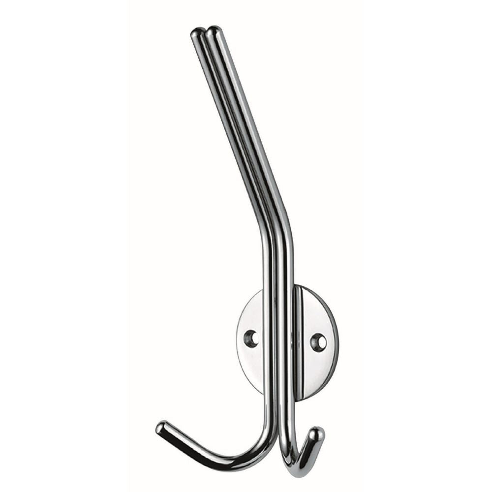 This is an image of a Eurospec - Hat and Coat Hook - Bright Stainless Steel that is availble to order from Trade Door Handles in Kendal.