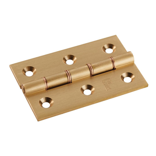 This is an image of a Carlisle Brass - 76 x 50mm Double Phos. Bronze Washer Hinge - Satin Brass that is availble to order from Trade Door Handles in Kendal.