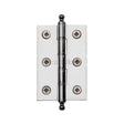 Heritage Brass Hinges Polished Chrome / Washered Hinges / 3" (76mm) Heritage Brass - 3" x 2" Hinge with Finial Polished Chrome Finish
