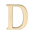 Heritage Brass Door Furniture Satin Brass / Letters / D Heritage Brass - Alphabet D Pin Fix 51mm (2") Satin Brass Finish