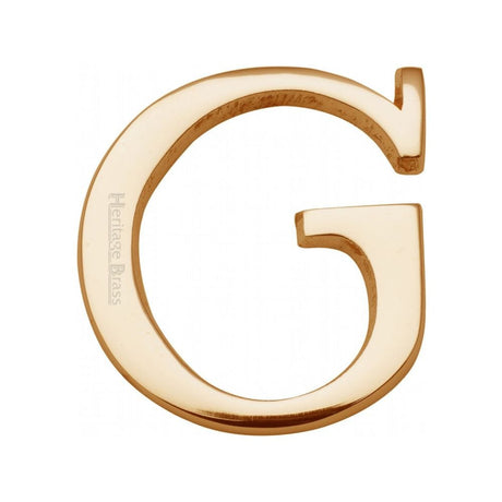 Heritage Brass Door Furniture Polished Brass / Letters / G Heritage Brass - Alphabet G Pin Fix 51mm (2") Polished Brass Finish