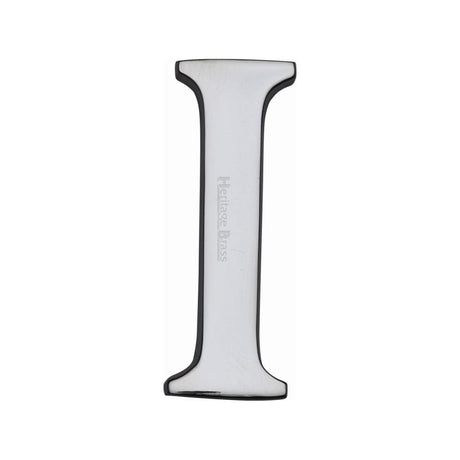 Heritage Brass Door Furniture Polished Chrome / Letters / I Heritage Brass - Alphabet I Pin Fix 51mm (2") Polished Chrome Finish
