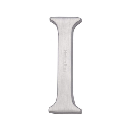 Heritage Brass Door Furniture Satin Chrome / Letters / I Heritage Brass - Alphabet I Pin Fix 51mm (2") Satin Chrome Finish