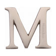 Heritage Brass Door Furniture Satin Nickel / Letters / M Heritage Brass - Alphabet M Pin Fix 51mm (2") Satin Nickel Finish