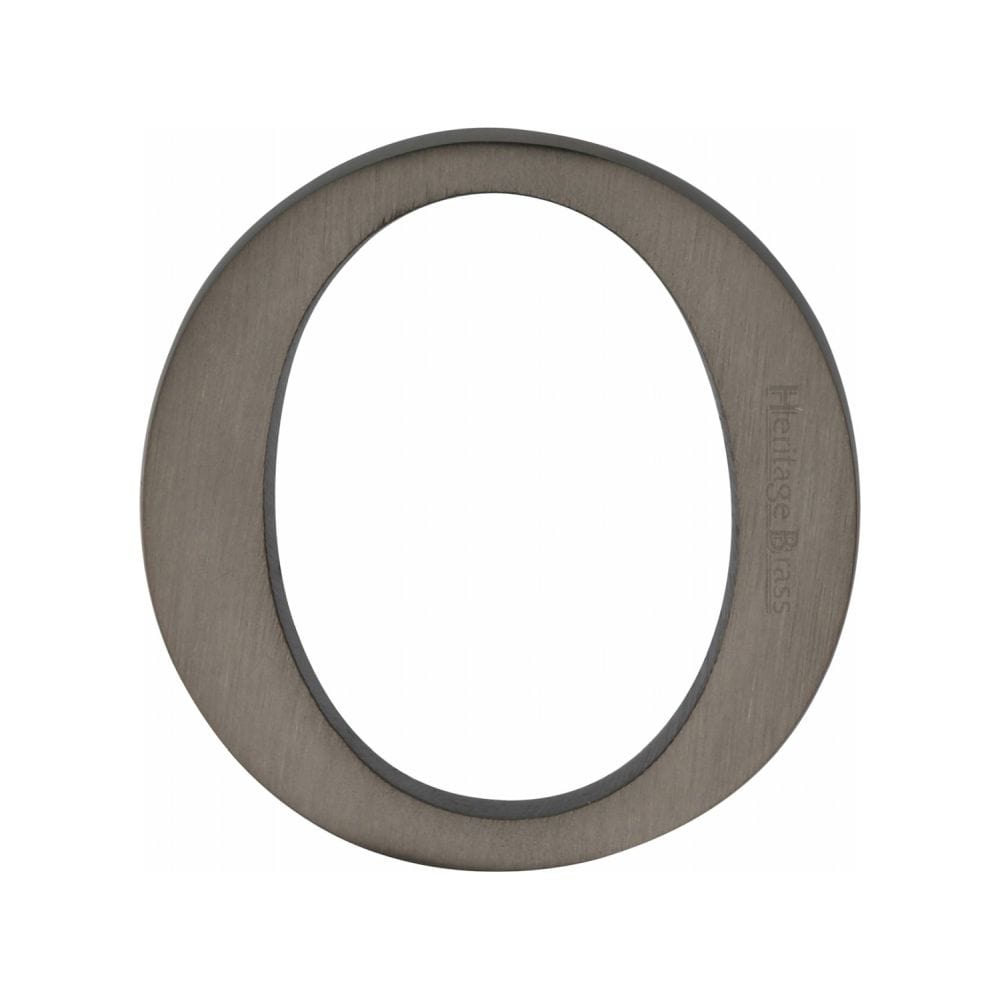 Heritage Brass Door Furniture Matt Bronze / Letters / O Heritage Brass - Alphabet O Pin Fix 51mm (2") Matt Bronze Finish