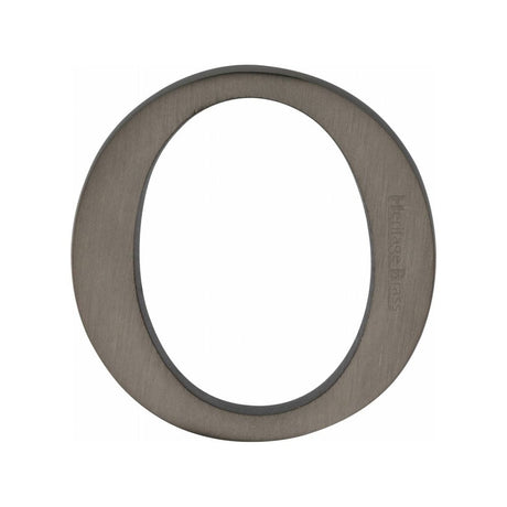 Heritage Brass Door Furniture Matt Bronze / Letters / O Heritage Brass - Alphabet O Pin Fix 51mm (2") Matt Bronze Finish