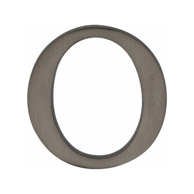 Heritage Brass Door Furniture Matt Bronze / Letters / O Heritage Brass - Alphabet O Pin Fix 51mm (2") Matt Bronze Finish