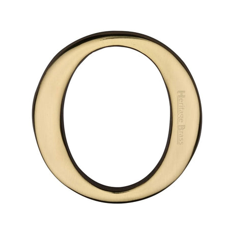 Heritage Brass Door Furniture Polished Brass / Letters / O Heritage Brass - Alphabet O Pin Fix 51mm (2") Polished Brass Finish