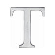 Heritage Brass Door Furniture Satin Chrome / Letters / T Heritage Brass - Alphabet T Pin Fix 51mm (2") Satin Chrome Finish