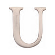 Heritage Brass Door Furniture Satin Nickel / Letters / U Heritage Brass - Alphabet U Pin Fix 51mm (2") Satin Nickel Finish