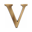 Heritage Brass Door Furniture Antique Brass / Letters / V Heritage Brass - Alphabet V Pin Fix 51mm (2") Antique Brass Finish