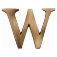 Heritage Brass Door Furniture Antique Brass / Letters / W Heritage Brass - Alphabet W Pin Fix 51mm (2") Antique Brass Finish
