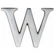 Heritage Brass Door Furniture Satin Chrome / Letters / W Heritage Brass - Alphabet W Pin Fix 51mm (2") Satin Chrome Finish