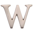 Heritage Brass Door Furniture Satin Nickel / Letters / W Heritage Brass - Alphabet W Pin Fix 51mm (2") Satin Nickel Finish
