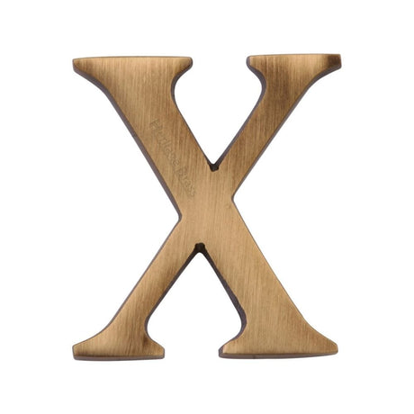 Heritage Brass Door Furniture Antique Brass / Letters / X Heritage Brass - Alphabet X Pin Fix 51mm (2") Antique Brass Finish