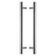 Heritage Brass Door Furniture Polished Chrome / Back to Back Fixing Pack Heritage Brass - Back to Back Door Pull Handle Bar Design 457mm Polished Chrome Finish