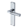 Heritage Brass Door Furniture Polished Chrome / Latch Handles Heritage Brass - Bauhaus Hammered Lever Latch Door Handle on 200mm Plate Polished Chrome finish