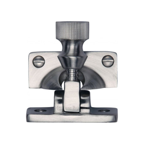Heritage Brass Window Furniture Satin Chrome / Sash Window Brighton Fasteners / Yes Heritage Brass - Brighton Sash Fastener Satin Chrome Finish
