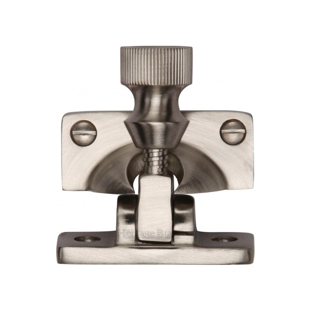Heritage Brass Window Furniture Satin Nickel / Sash Window Brighton Fasteners / Yes Heritage Brass - Brighton Sash Fastener Satin Nickel Finish
