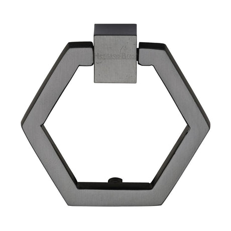 Heritage Brass Cabinet Hardware Matt Bronze / Cabinet Drop Pulls Heritage Brass - Cabinet Drop Pull Hexagon Design 51mm Matt Bronze Finish