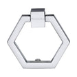 Heritage Brass Cabinet Hardware Polished Chrome / Cabinet Drop Pulls Heritage Brass - Cabinet Drop Pull Hexagon Design 51mm Polished Chrome Finish