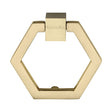 Heritage Brass Cabinet Hardware Satin Brass / Cabinet Drop Pulls Heritage Brass - Cabinet Drop Pull Hexagon Design 51mm Satin Brass Finish