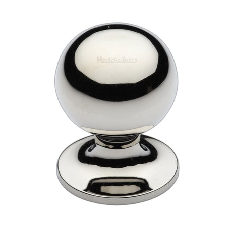 Heritage Brass Cabinet Hardware Polished Nickel / Cabinet Knobs / 32mm Dia. Heritage Brass - Cabinet Knob Ball Design 32mm Polished Nickel Finish