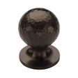 Heritage Brass Cabinet Hardware Matt Bronze / Cabinet Knobs / 32mm Dia. Heritage Brass - Cabinet Knob Ball Hammered Design 32mm Matt Bronze finish