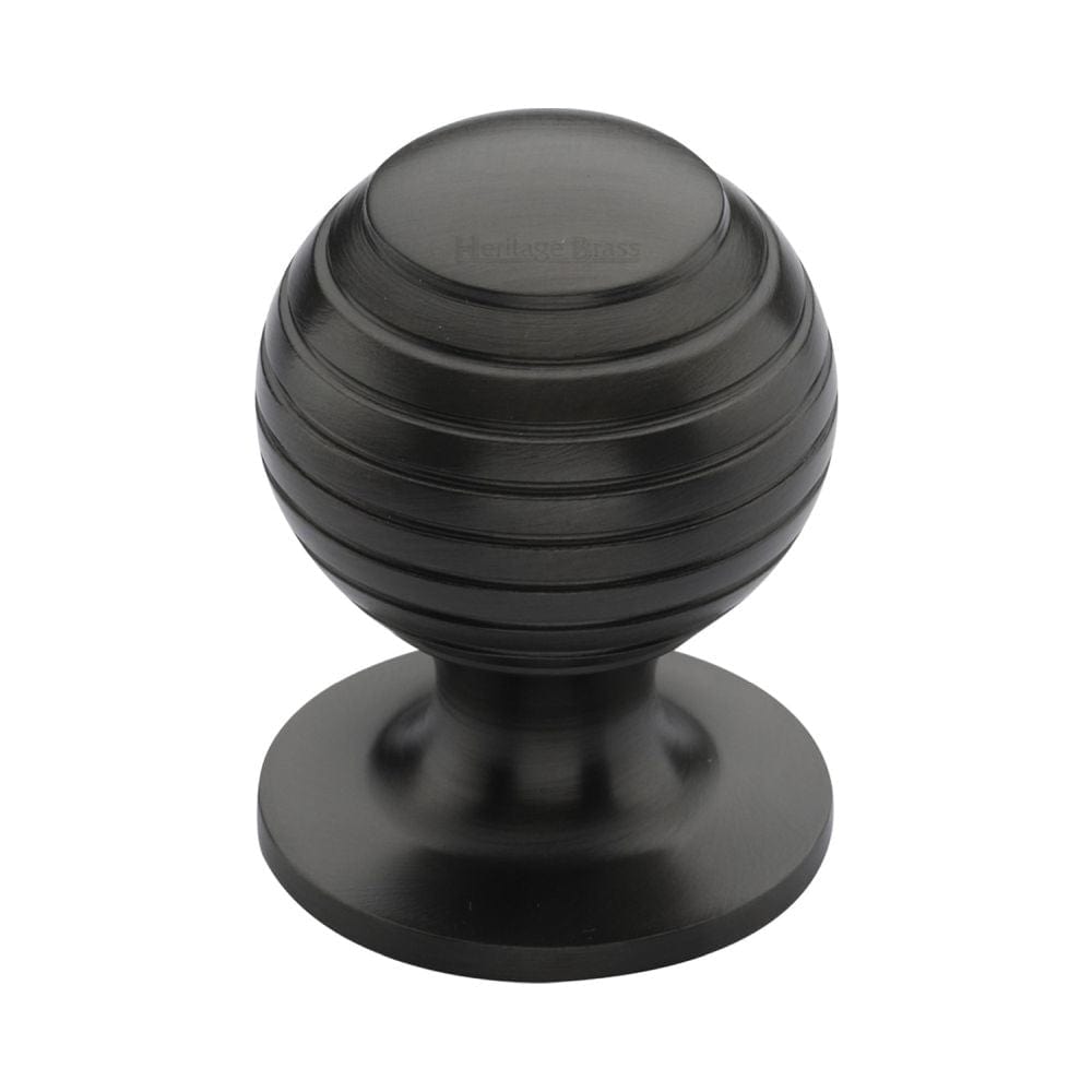 Heritage Brass Cabinet Hardware Matt Bronze / Cabinet Knobs / 32mm Dia. Heritage Brass - Cabinet Knob Beehive Design 32mm Matt Bronze Finish